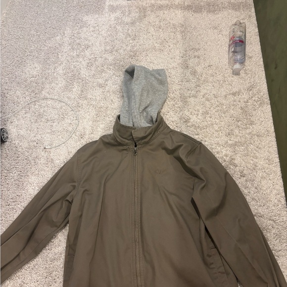 Volcom Tan Jacket with Gray Hood - Picture 1 of 3